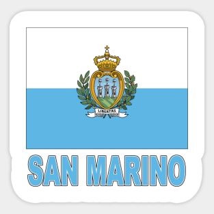 The Pride of San Marino - National Flag Design Sticker